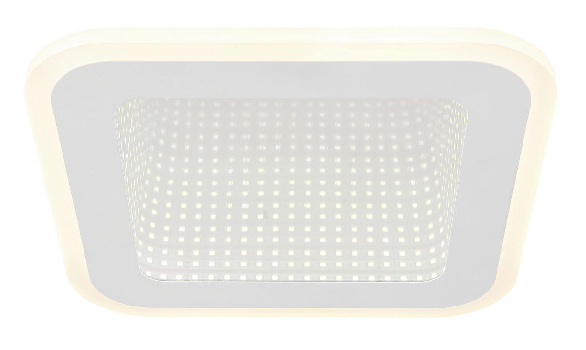 LED-DECKENLEUCHTE 23/23/4 cm   - Opal/Weiß, Design, Kunststoff/Metall (23/23/4cm) - Globo