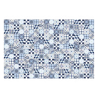 OUTDOORTEPPICH 118/180 cm Mosaik Blau  - Blau, Basics, Kunststoff (118/180cm)