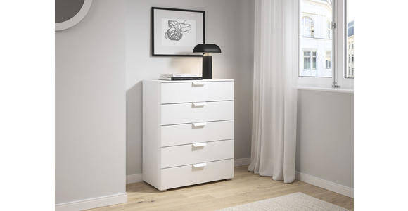 KOMMODE  in 80/100/42 cm  - Weiß, Design, Glas/Holzwerkstoff (80/100/42cm) - Carryhome