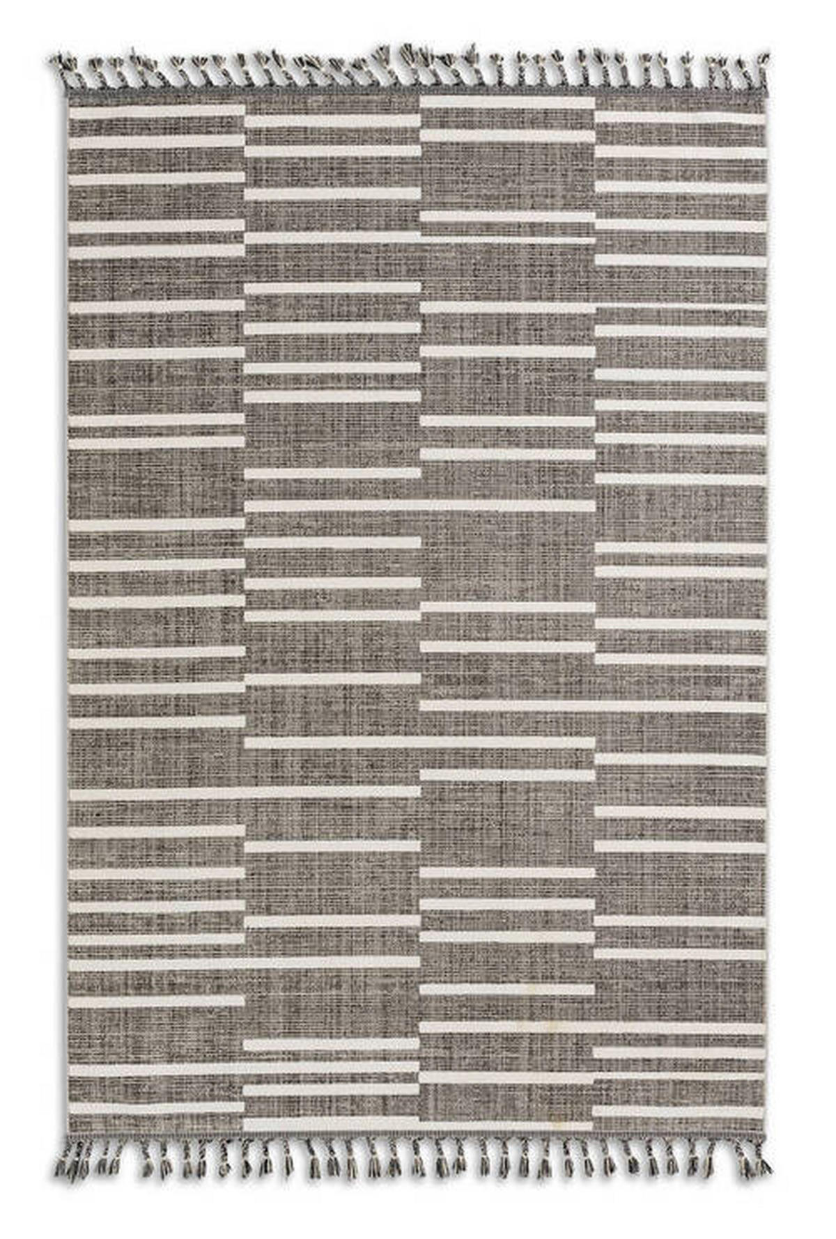 WEBTEPPICH 80/150 cm Grau, Weiß  - Weiß/Grau, Design (80/150cm) - Novel