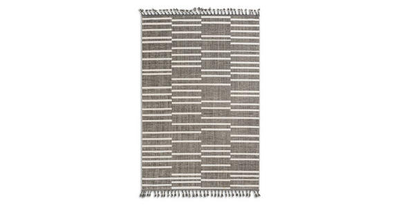 WEBTEPPICH 80/150 cm Grau, Weiß  - Weiß/Grau, Design (80/150cm) - Novel