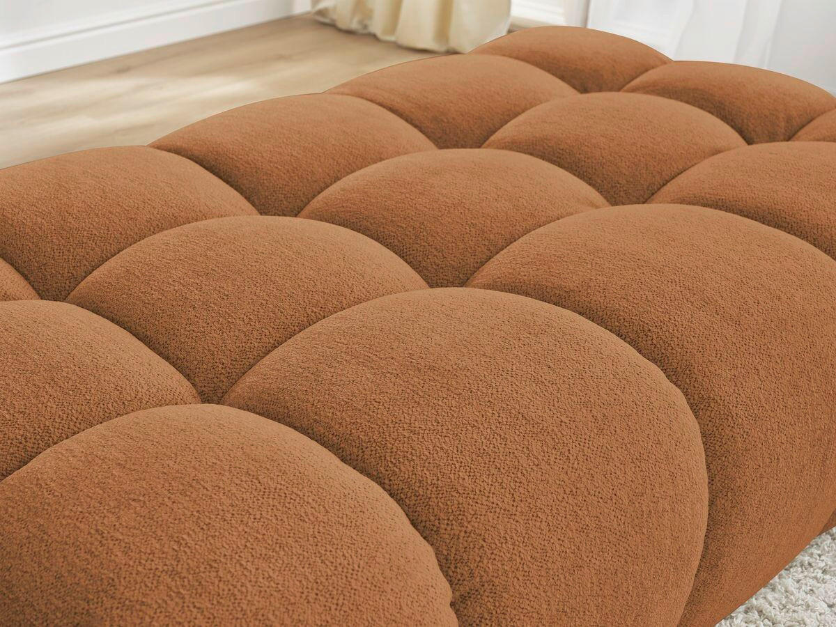 HOCKER EVEREST Flachgewebe Orange  - Schwarz/Orange, MODERN, Kunststoff/Textil (166/100/40cm)