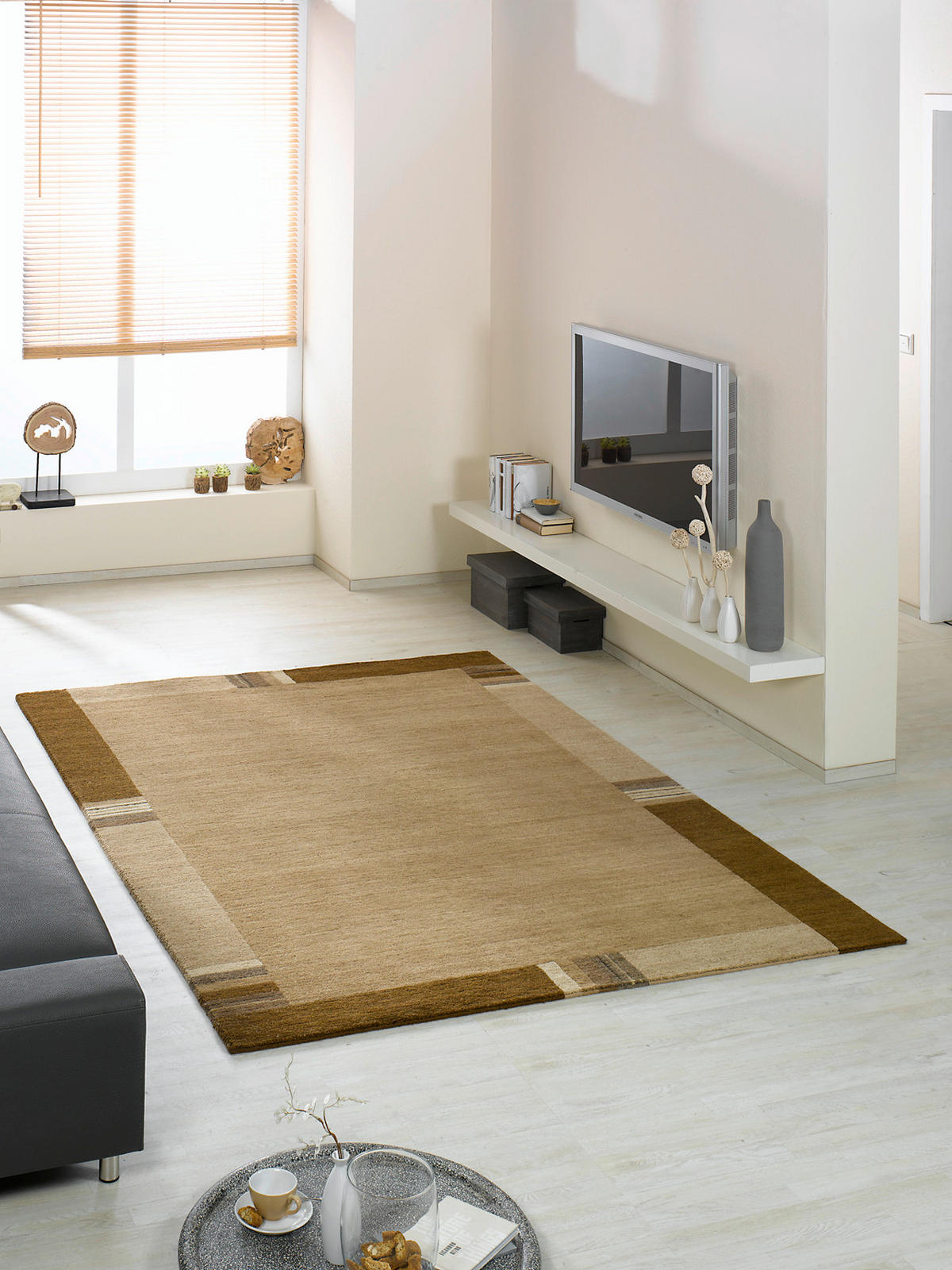 WOLLTEPPICH 140/200 cm Braun rechteckig  - Braun, Basics, Textil (140/200cm) - Cazaris