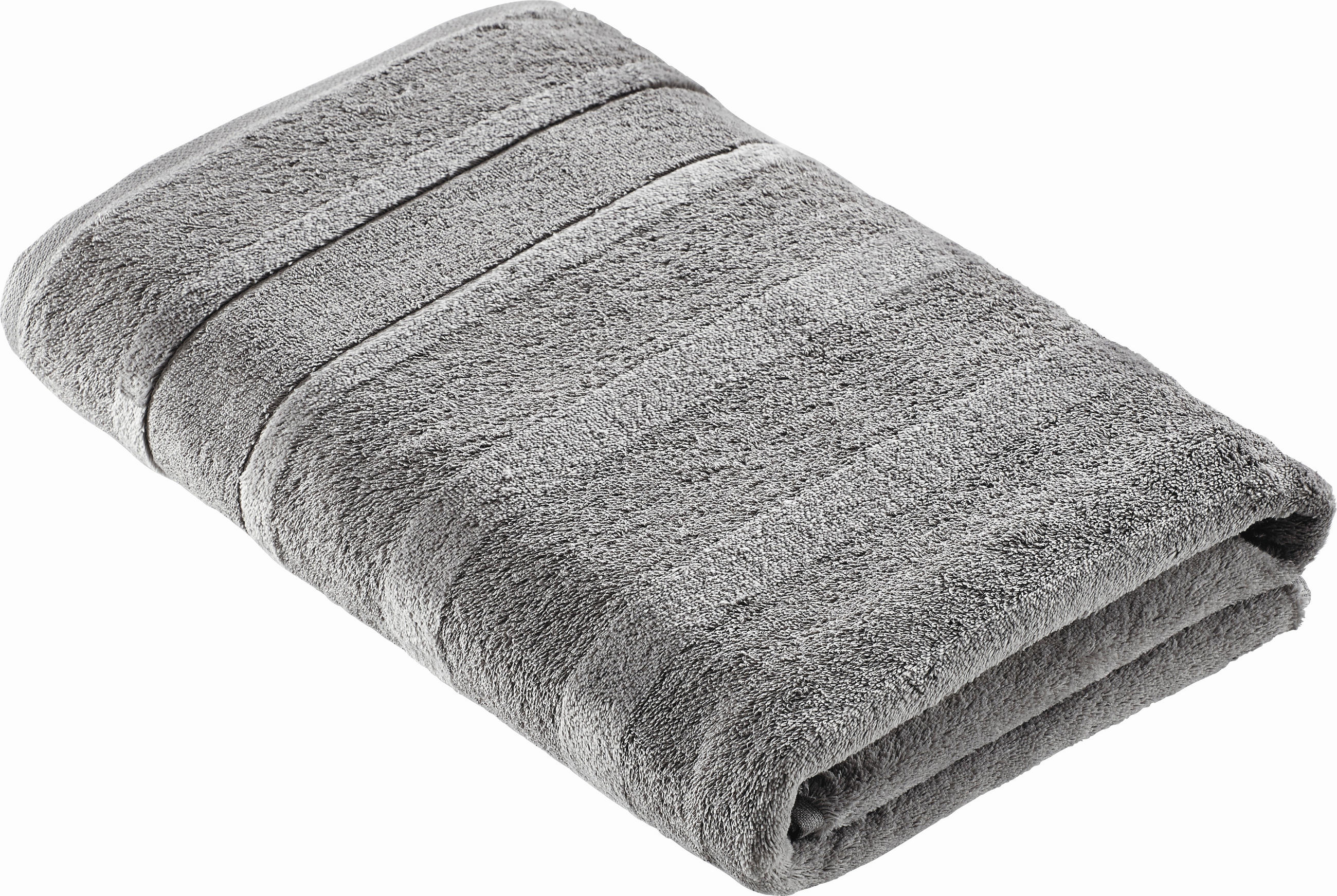 DUSCHTUCH Noblesse² Uni 80/160 cm  - Graphitfarben, Basics, Textil (80/160cm) - Cawoe