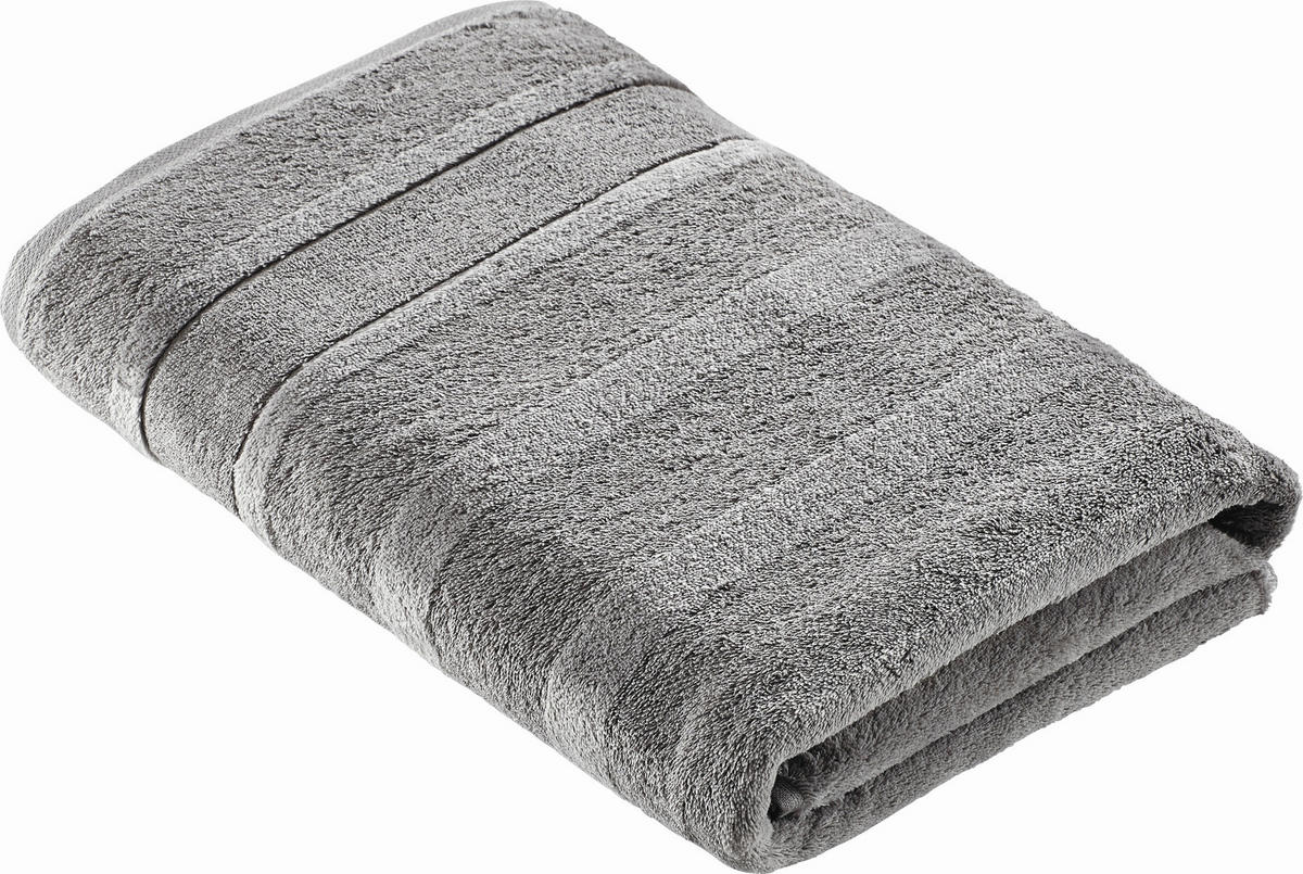 DUSCHTUCH Noblesse² Uni 80/160 cm  - Graphitfarben, Basics, Textil (80/160cm) - Cawoe