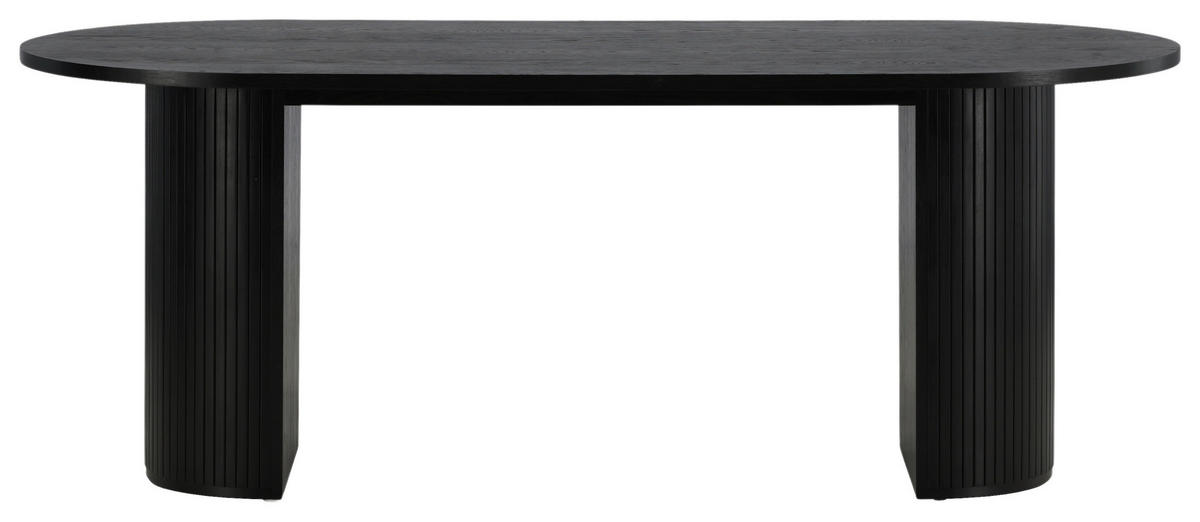 ESSTISCH in Holzwerkstoff, Holz 200/90/75 cm  - Schwarz, Design, Holz/Holzwerkstoff (200/90/75cm) - Livetastic