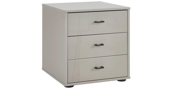 NACHTSCHRANK 60/64/43 cm - Schieferfarben/Grau, KONVENTIONELL, Glas/Holzwerkstoff (60/64/43cm) - Novel