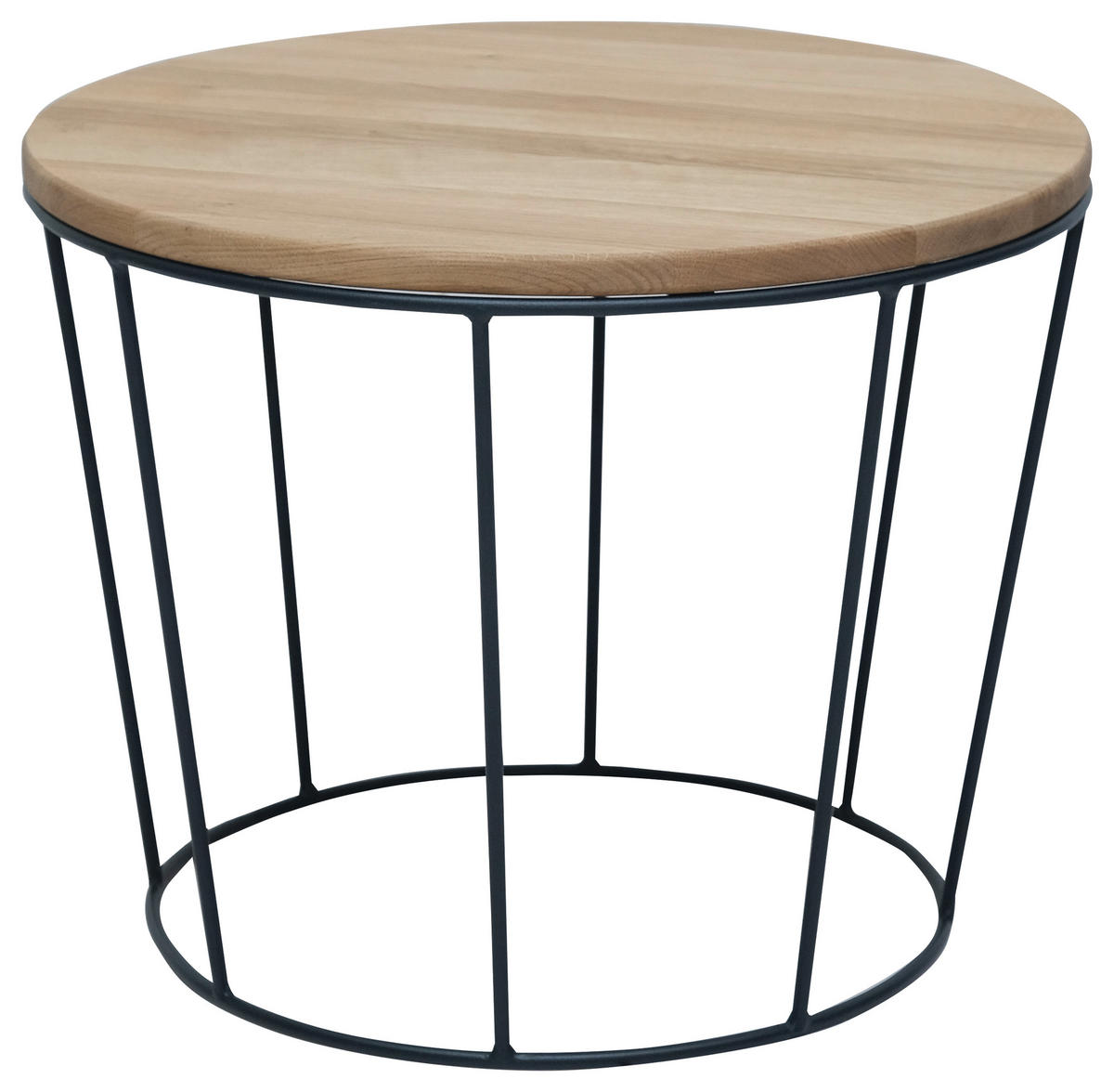 BEISTELLTISCH in Holz, Metall 50/50/40 cm  - Wildeiche/Schwarz, Trend, Holz/Metall (50/50/40cm) - Boxxx