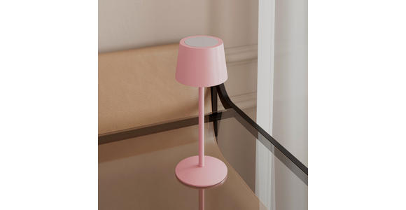 AKKU-TISCHLEUCHTE 9/22 cm  - Rosa, Basics, Metall (9/22cm) - Novel