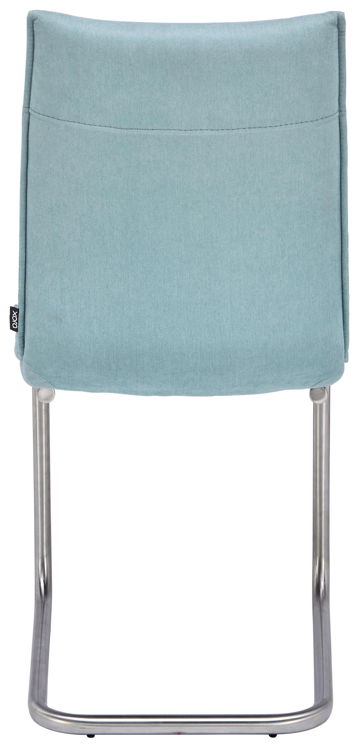 SCHWINGSTUHL  in Edelstahl Mikrofaser  - Edelstahlfarben/Hellgrün, Design, Textil/Metall (47/92/59cm) - Xora
