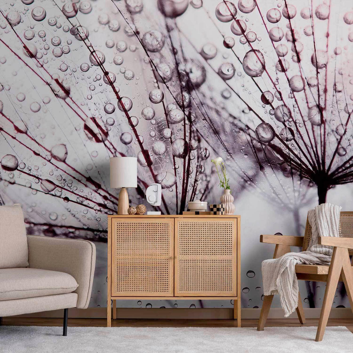 FOTOTAPETE  - Violett/Weiß, LIFESTYLE, Textil (100/70cm) - artgeist