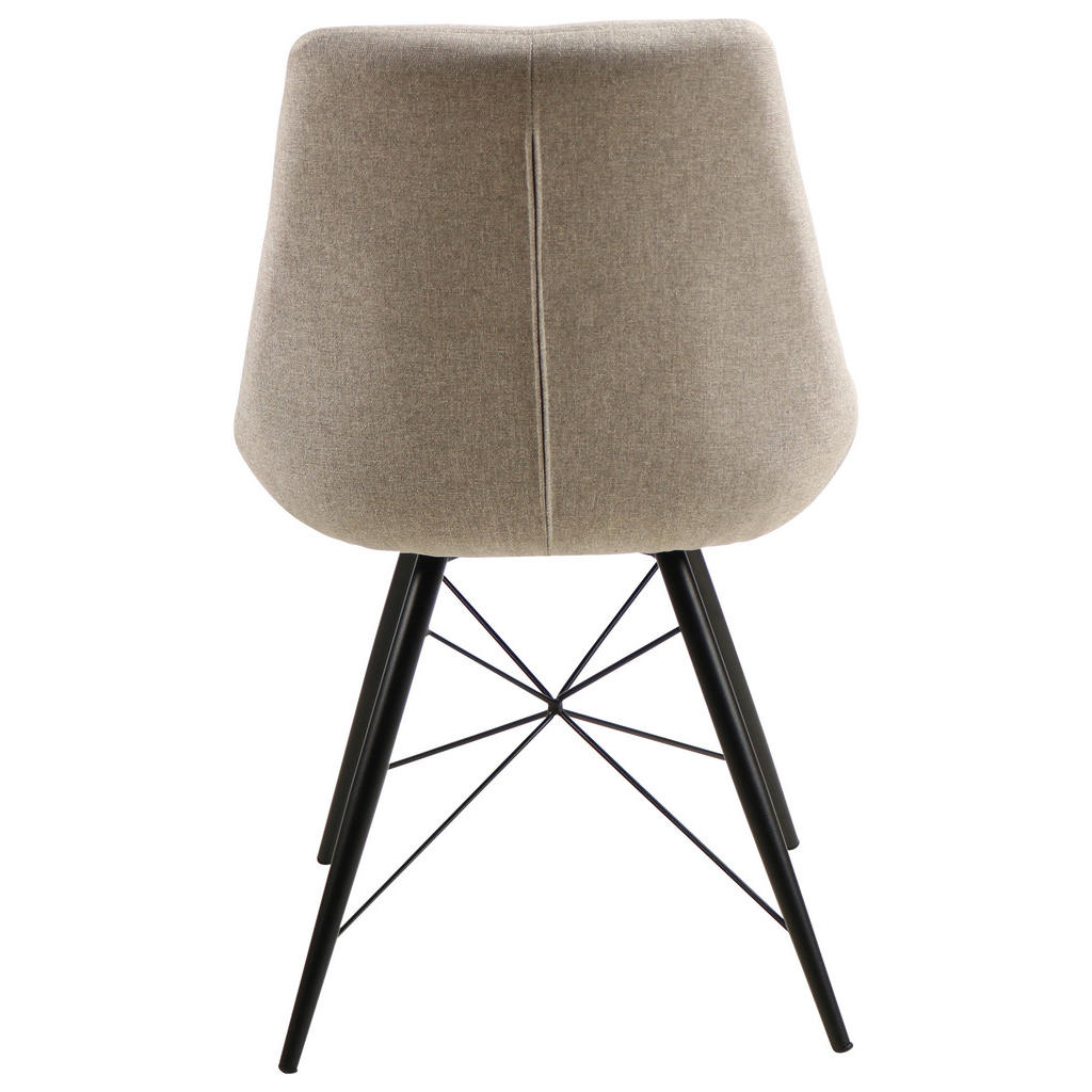 Thumbnail - Xora Stuhl, Schwarz, Beige, Metall, Textil, konisch, 51x86x61 cm, Stoffauswahl, Esszimmer, Stühle, Esszimmerstühle