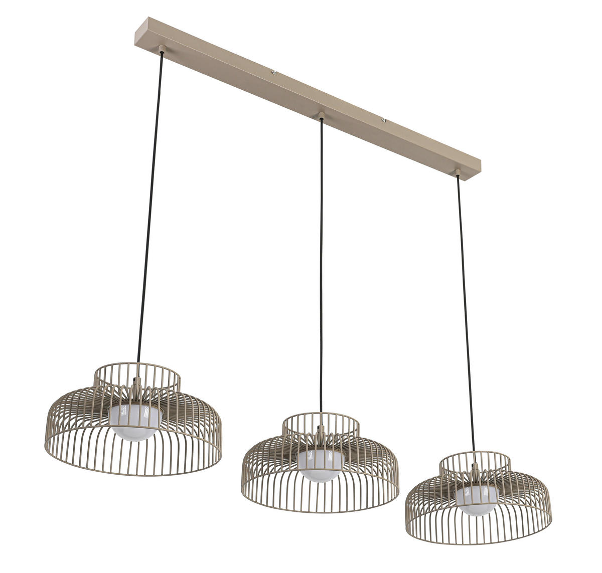 HÄNGELEUCHTE 110/30/120 cm  - Sandfarben/Weiß, Trend, Kunststoff/Metall (110/30/120cm) - Collett's Monde