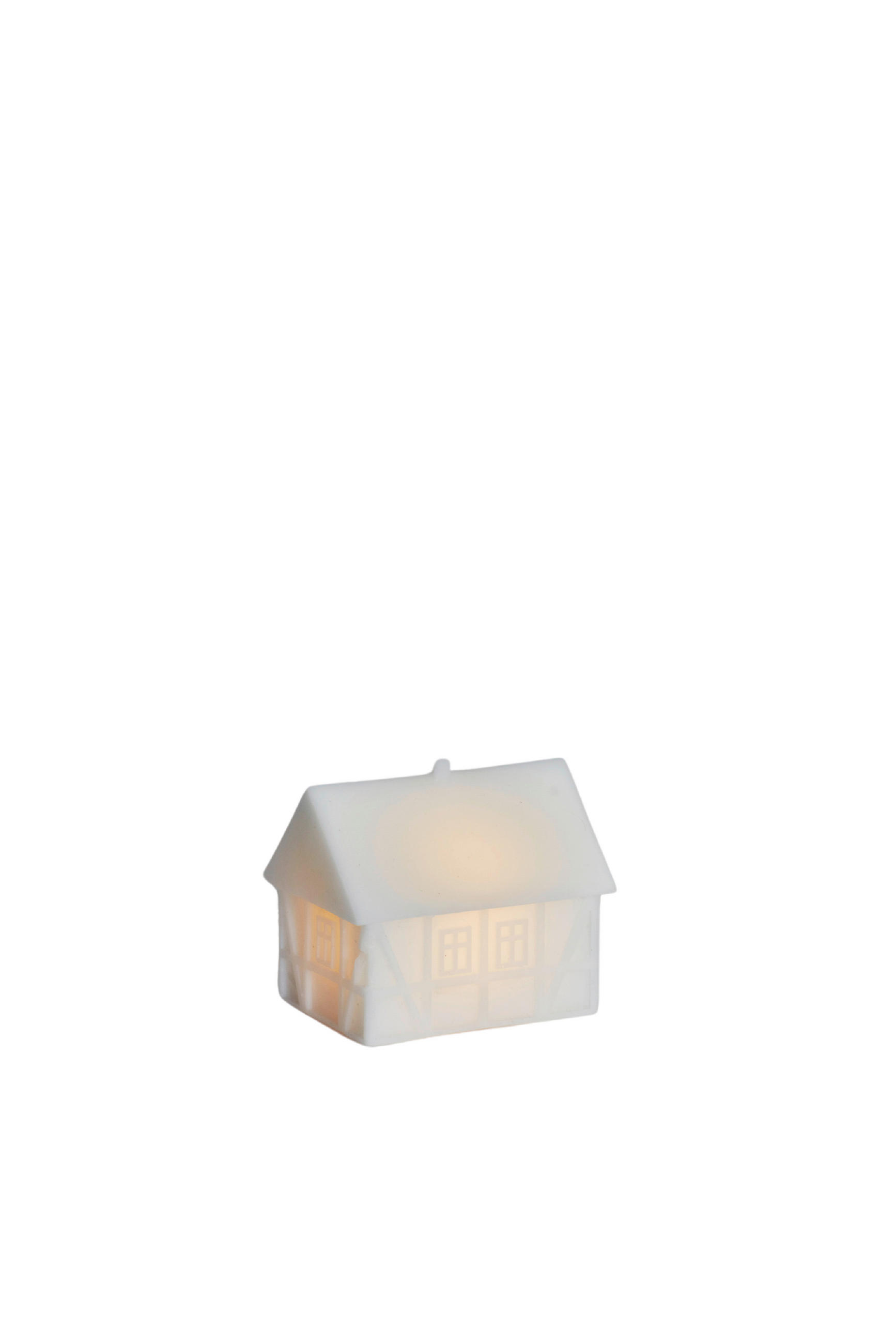 LED-KERZE  - Weiß, Basics, Naturmaterialien (9/6,5/8cm)