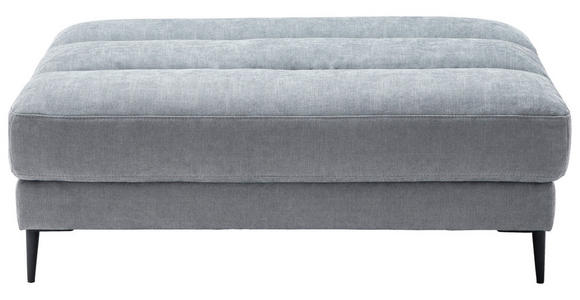 HOCKER Flachgewebe Hellblau  - Schwarz/Hellblau, Design, Textil/Metall (120/43/90cm) - Dieter Knoll