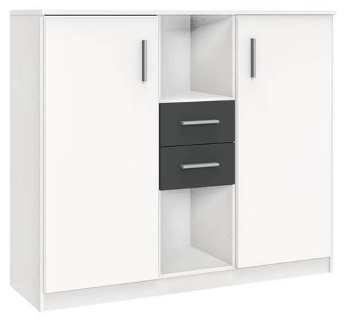 SIDEBOARD  in 122/105/41 cm  - Alufarben/Graphitfarben, KONVENTIONELL, Holzwerkstoff/Kunststoff (122/105/41cm) - Carryhome