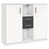 SIDEBOARD 122/105/41 cm  - vit/aluminiumfärg, Klassisk, trämaterial/plast (122/105/41cm) - Carryhome