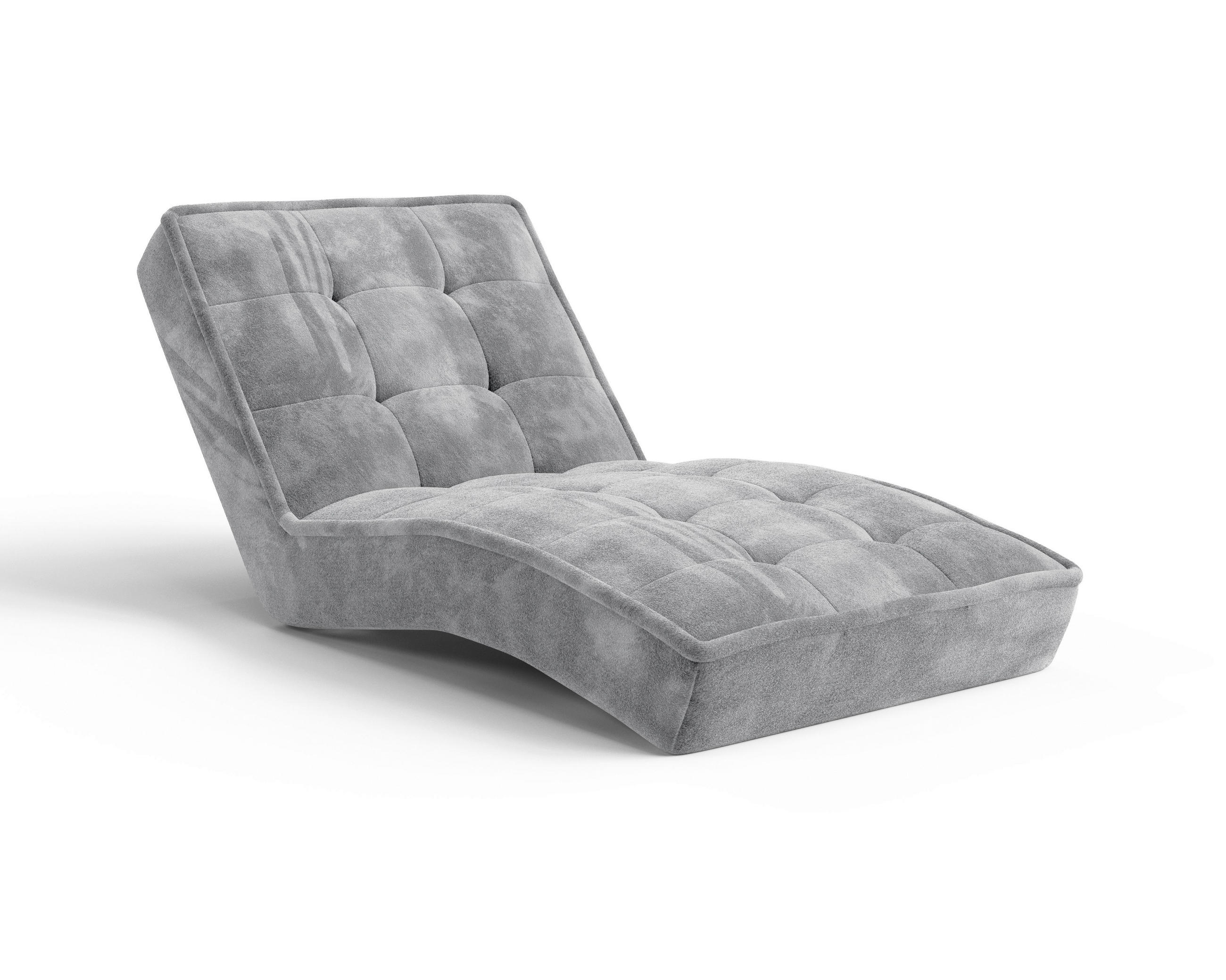 RELAXLIEGE Chenille Hellgrau  - Hellgrau/Schwarz, MODERN, Kunststoff/Textil (73/79/170cm) - Milino
