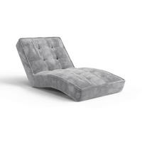 RELAXLIEGE Chenille Hellgrau  - Hellgrau/Schwarz, MODERN, Kunststoff/Textil (73/79/170cm) - Milino