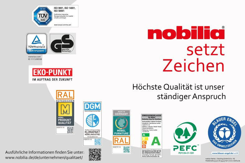Nobilia Geschirrschrank Riva Weiß 60x216.6x58 cm