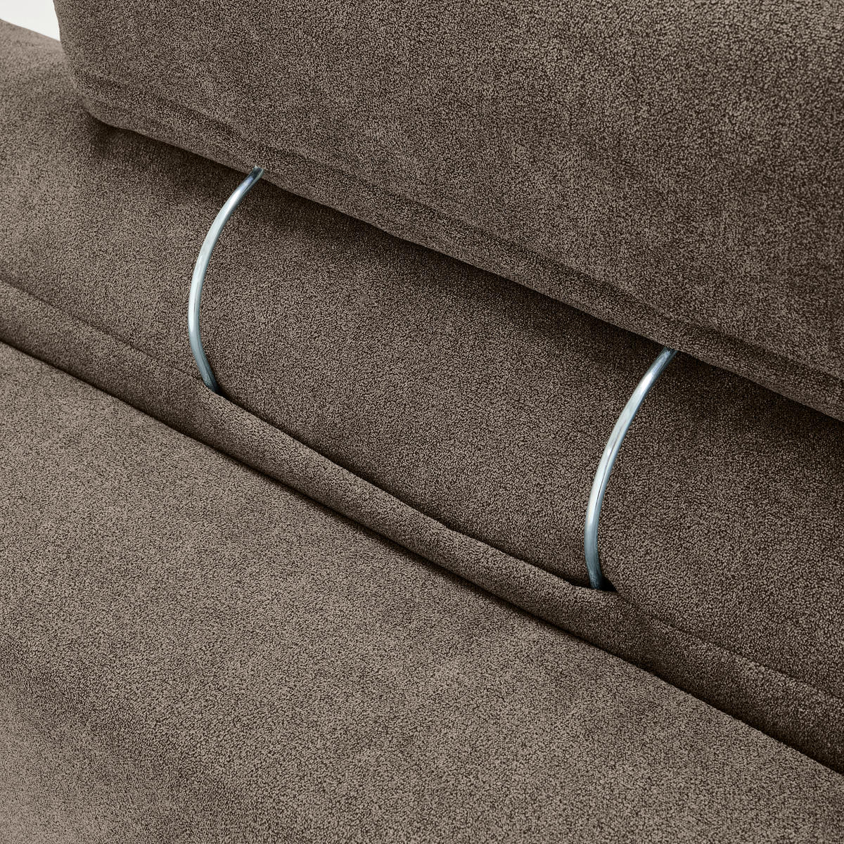KOPFSTÜTZE in Velours  - Dunkelbraun, Konventionell, Textil (55/21/10cm) - Hom`in