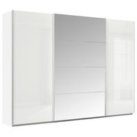 SCHWEBETÜRENSCHRANK in Weiss  - Chromfarben/Weiss, Konventionell, Glas/Holzwerkstoff (315/229/57cm) - Xora