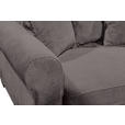 ECKSOFA Dunkelgrau Cord  - Dunkelgrau/Schwarz, KONVENTIONELL, Kunststoff/Textil (255/185cm) - Hom`in