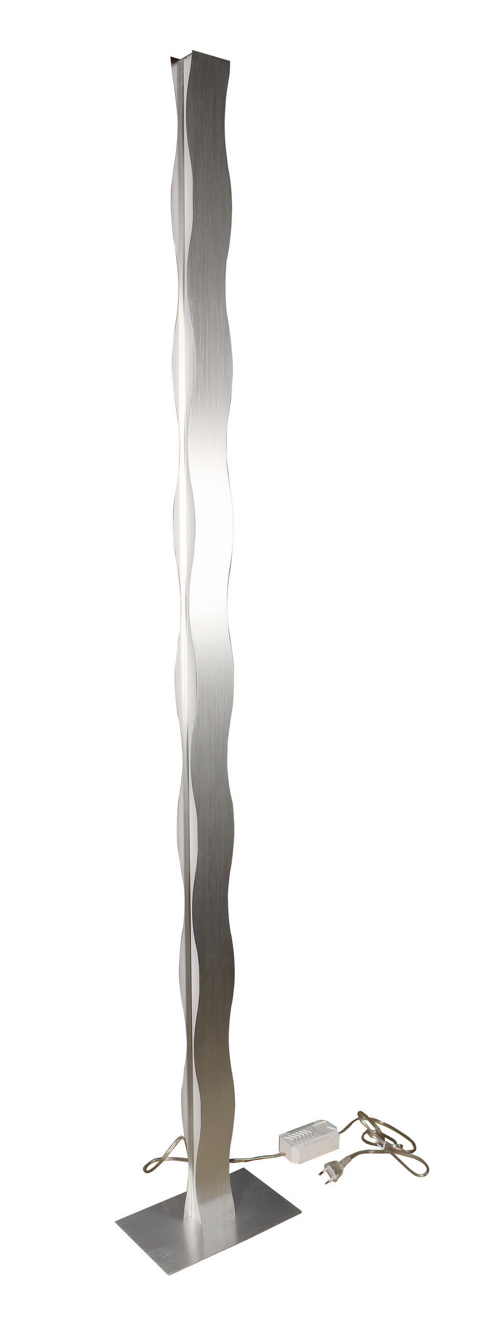 LED-STEHLEUCHTE  26/177/16 cm   - Nickelfarben, Design, Metall (26/177/16cm)