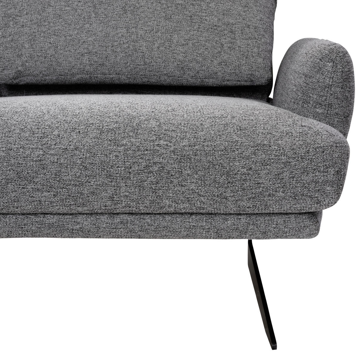 ROHOVÁ SEDAČKA, textil, šedá - šedá/černá, Design, kov/textil (220/272cm) - Ada Austria