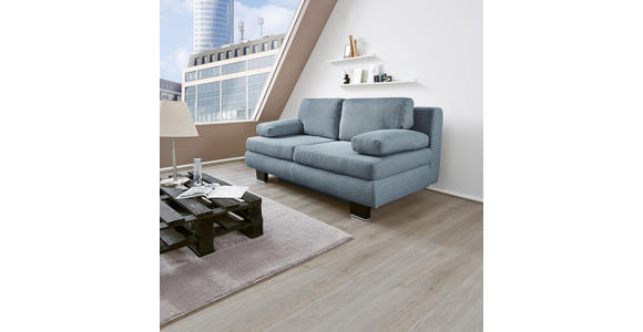 SCHLAFSOFA Macy in Blau, Grau  - Wengefarben/Blau, Design, Holz/Textil (203/94/100cm) - Novel