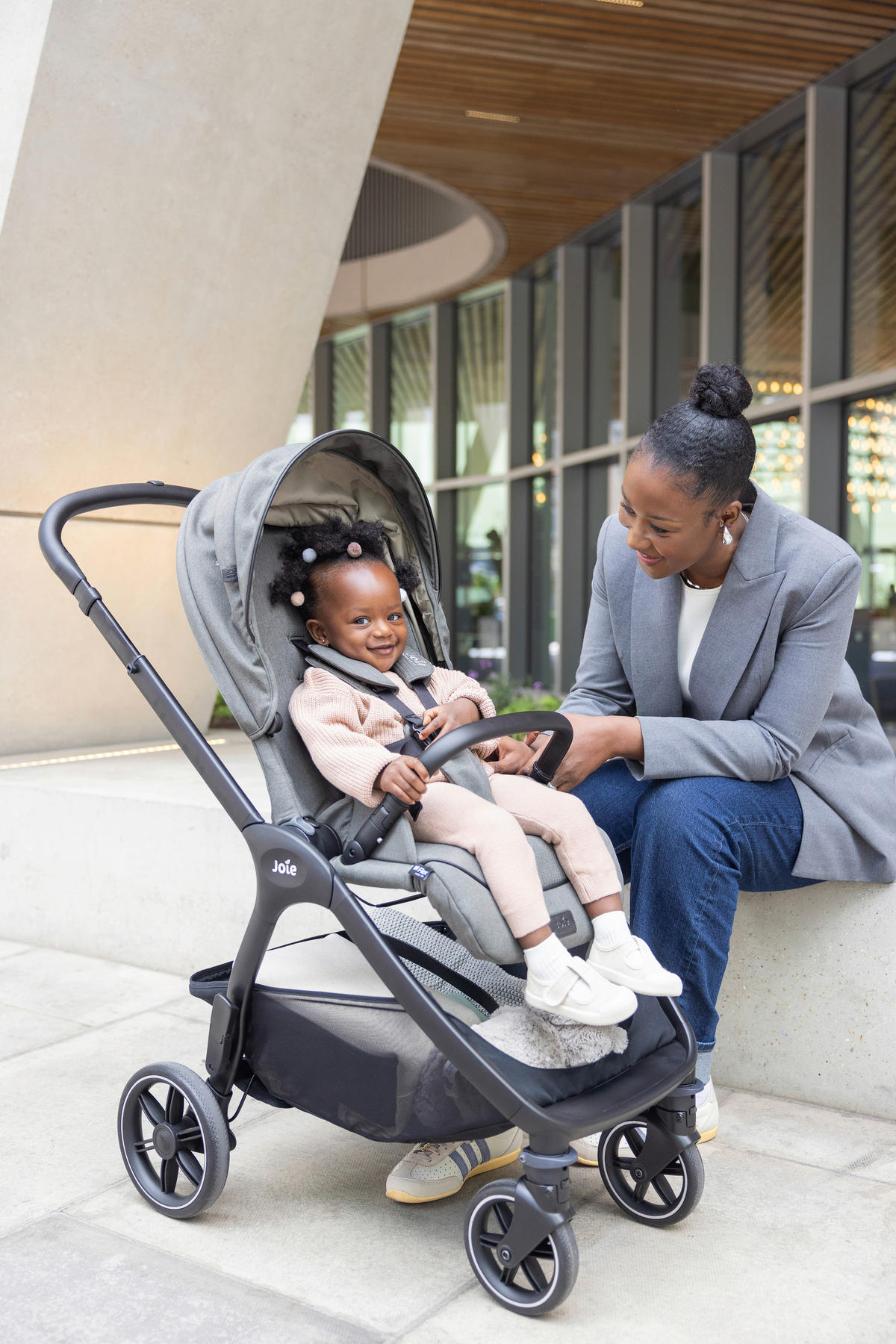 BUGGY Valora  - Graublau/Schwarz, Basics, Kunststoff/Metall (60/109/95cm) - JOIE SIGNATURE