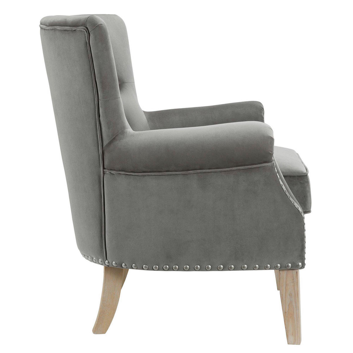 OHRENSESSEL Grau  - Grau, Design, Holz/Textil (73/86/75cm) - MID.YOU