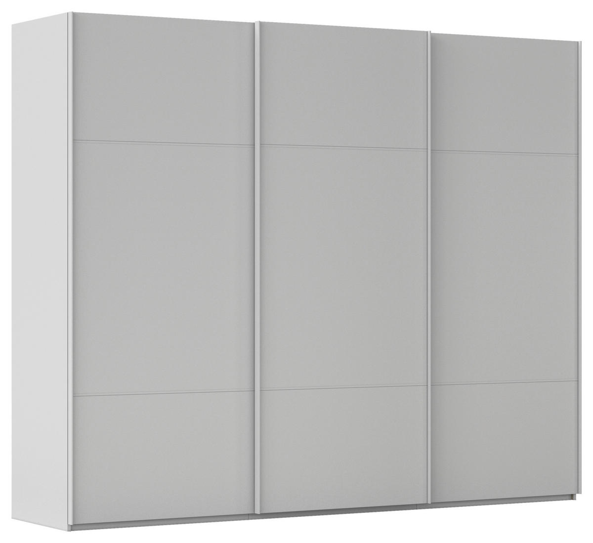 SCHWEBETÜRENSCHRANK 242/223/68 cm 3-türig Grau  - Grau, KONVENTIONELL, Holzwerkstoff/Metall (242/223/68cm) - Novel