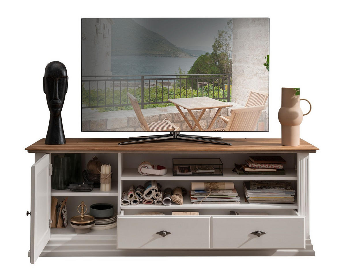 LOWBOARD WZ-0622  in 178/6/4 cm  - Weiß, Design, Holz (178/6/4cm) - Livetastic