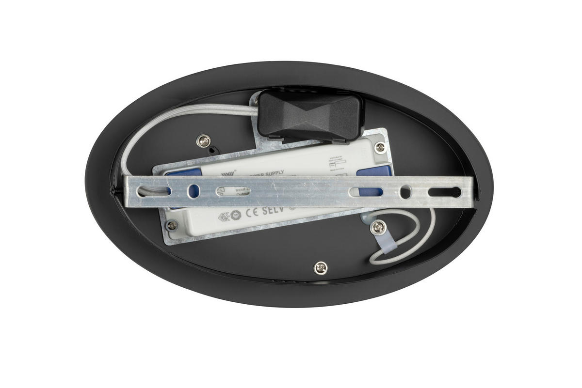 LED-DECKENLEUCHTE   - Schwarz, Design, Kunststoff/Metall (88l) - Novel