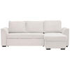 ECKSOFA in Cord, Velours Creme  - Creme/Schwarz, Design, Kunststoff/Textil (243/155cm) - Xora