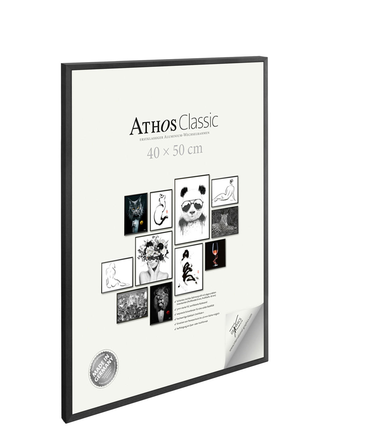 BILDERRAHMEN - Schwarz, Basics, Papier/Holzwerkstoff (40/50/1,8cm)