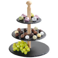 POSCHODOVÝ STOJAN    - Basics, drevo (30/30/34cm)