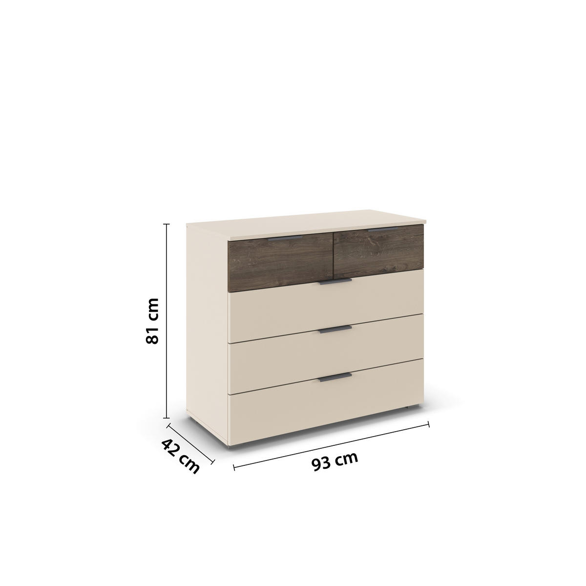 KOMMODE  in 93/81/42 cm  - Champagner, Trend, Holzwerkstoff (93/81/42cm)