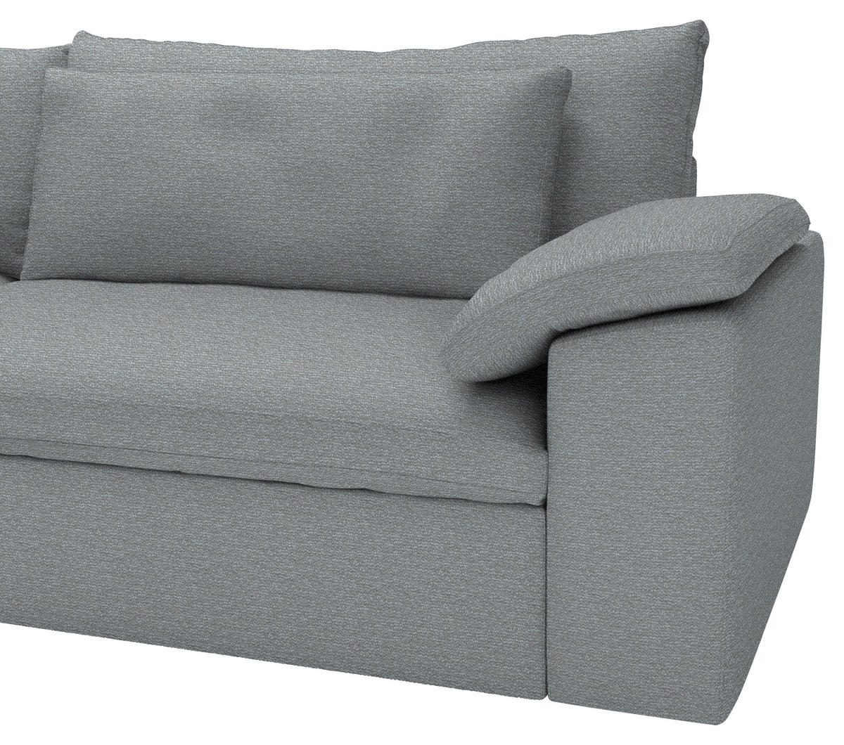 ECKSOFA  Chenille Grau  - Schwarz/Grau, Modern, Kunststoff/Textil (198/306cm) - Carryhome