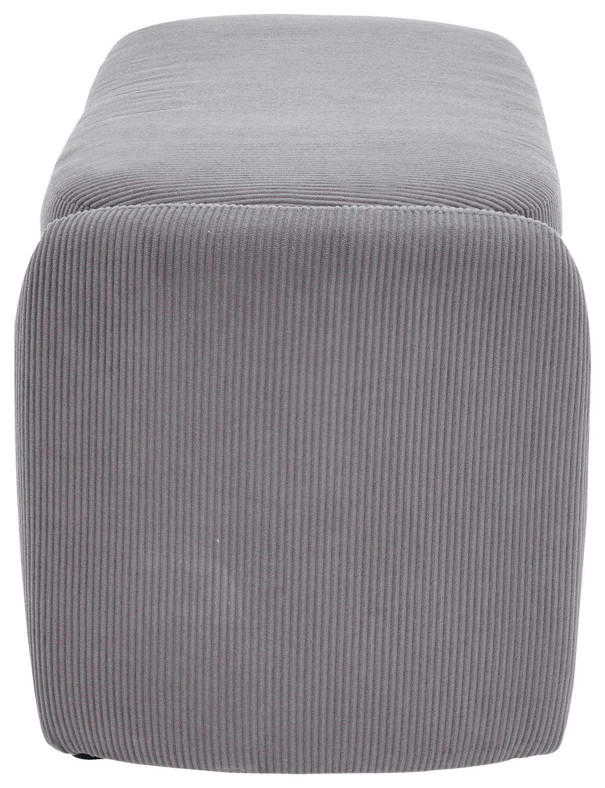 HOCKERBANK in Textil Hellgrau  - Hellgrau/Schwarz, Design, Kunststoff/Textil (114/47/42cm) - P & B