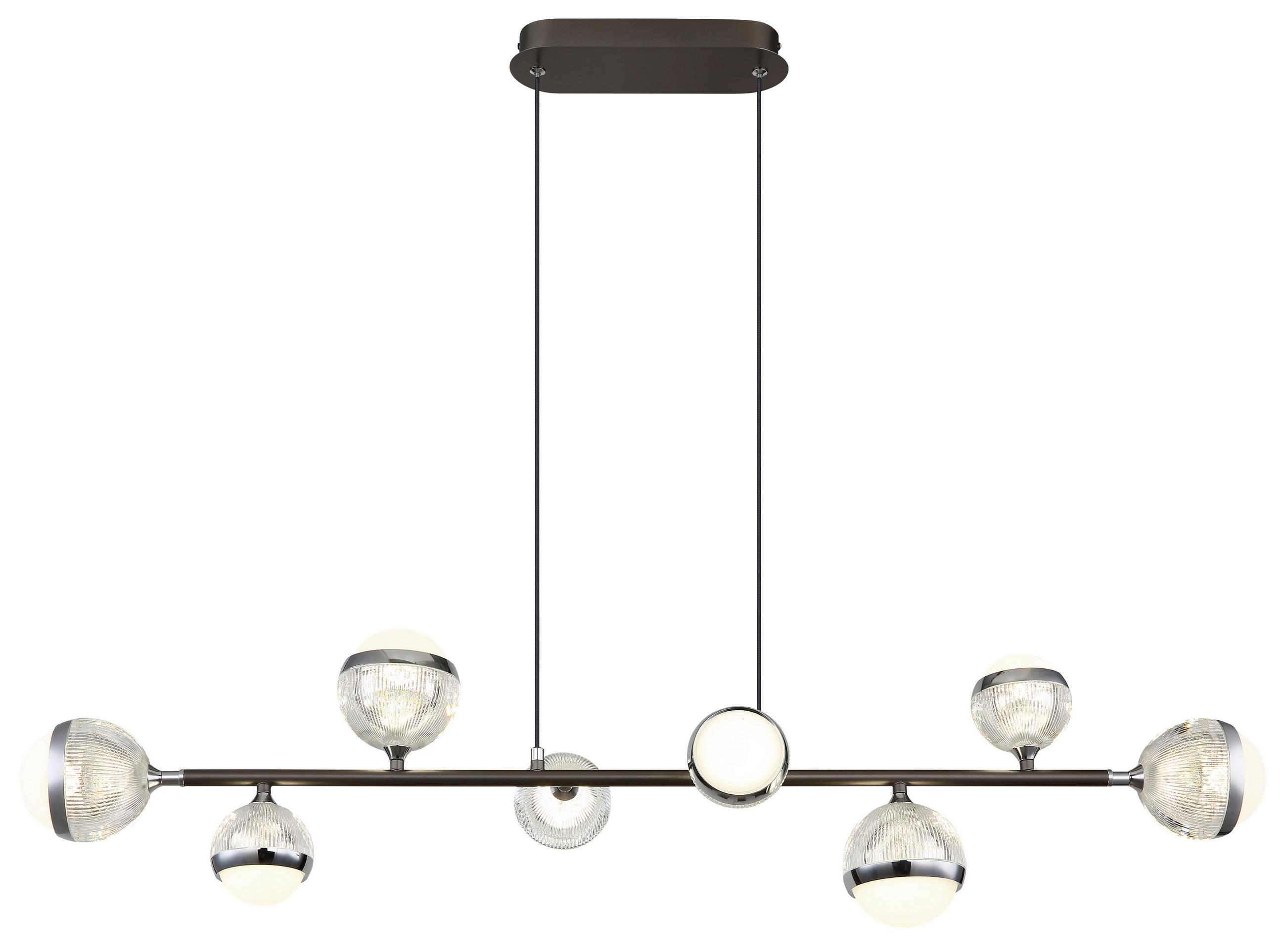 Globo Led-Hängeleuchte Titan, Chrom, Klar 24x120x109 cm