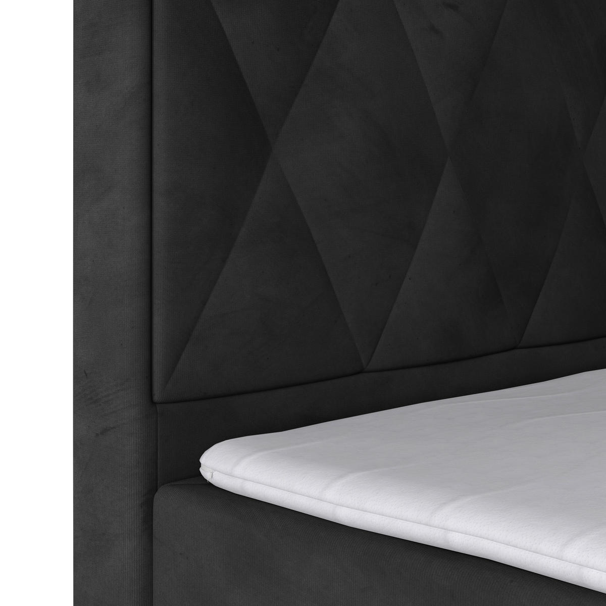 BOXSPRINGBETT 140/200 cm  in Schwarz  - Schwarz, MODERN, Holz/Kunststoff (140/200cm) - MID.YOU