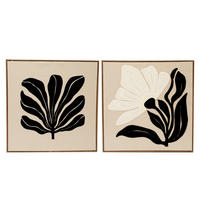SET DE TABLOURI 60/60/3 cm  - sidefiu/negru, Basics, materiale naturale/textil (60/60/3cm)
