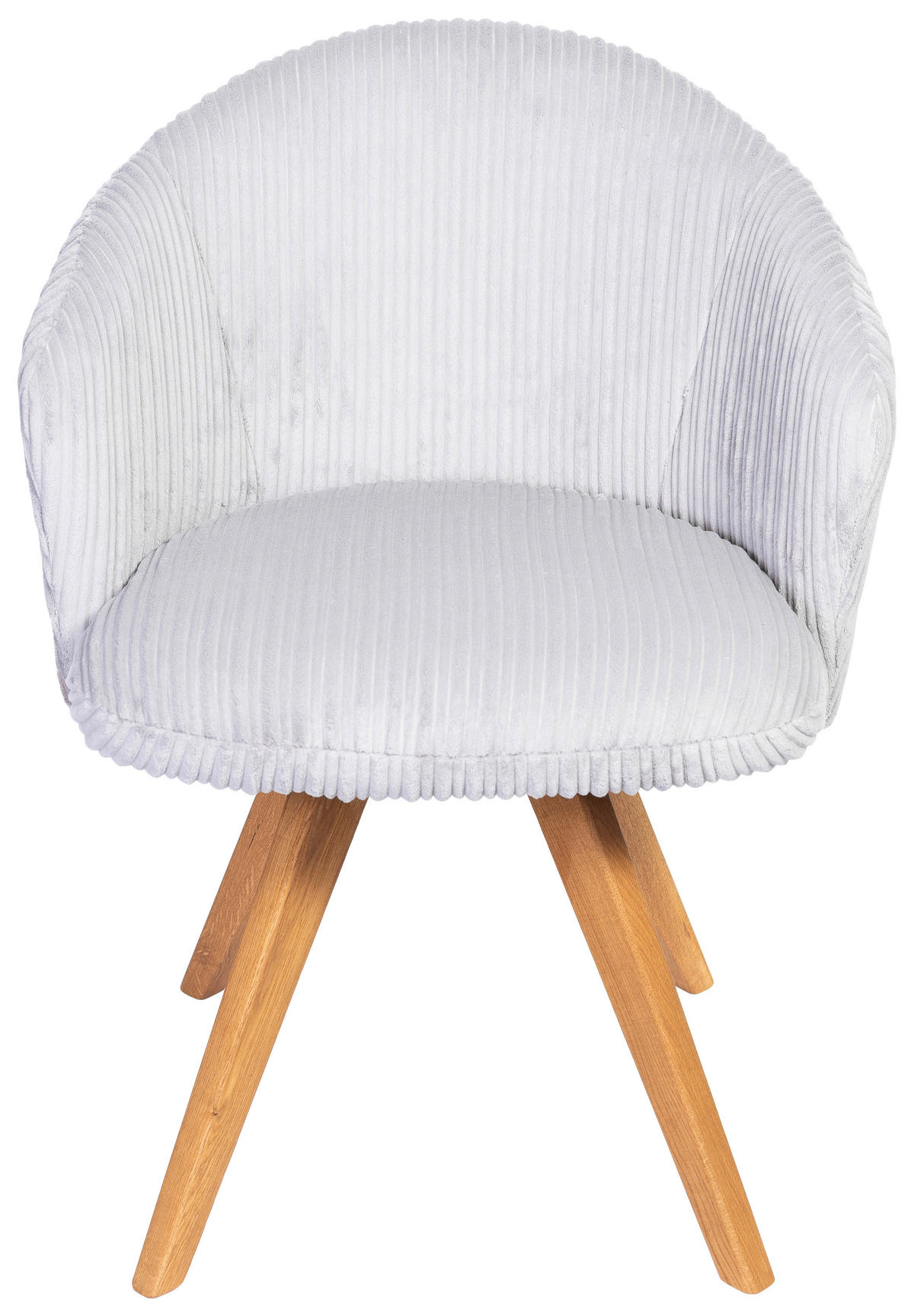 ARMLEHNSTUHL  in Feincord  - Eichefarben/Hellgrau, KONVENTIONELL, Holz/Textil (64/58/59cm) - Stylife