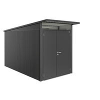 GERÄTEHAUS 180/222/380 cm  - Dunkelgrau, Basics, Metall (180/222/380cm) - Biohort