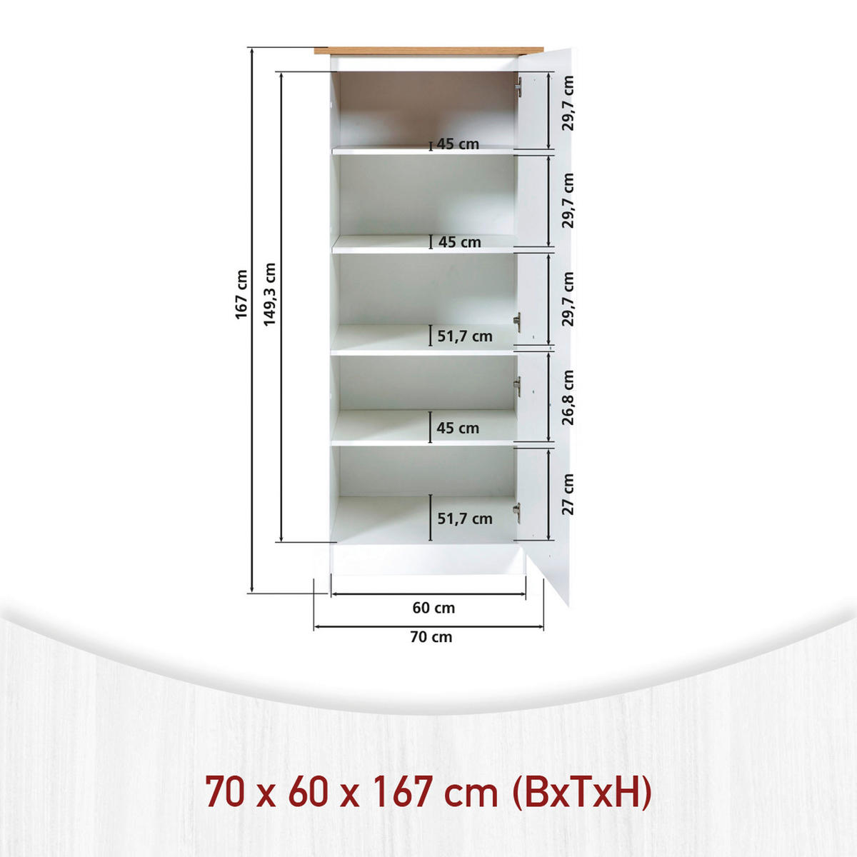 GERÄTEUMBAUSCHRANK 70/167/60 cm  in Weiß, Eiche Artisan  - Silberfarben/Weiß, MODERN, Holzwerkstoff/Metall (70/167/60cm) - home24