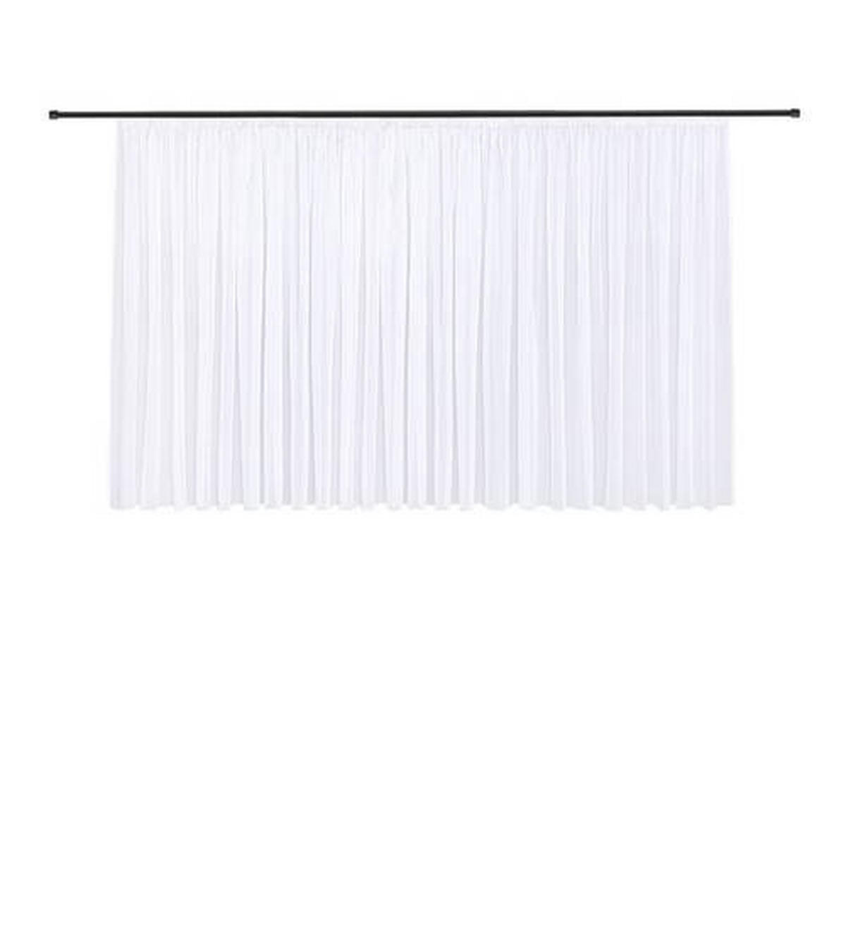 FERTIGSTORE  transparent  450/150 cm   - Weiß, Basics, Textil (450/150cm)