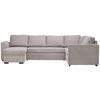 WOHNLANDSCHAFT in Cord, Velours Hellgrau  - Hellgrau/Schwarz, Design, Kunststoff/Textil (160/311/205cm) - Xora