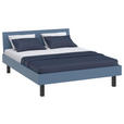 BETT 160/200 cm,  in Blau  - Blau/Schwarz, Design, Metall (160/200cm) - Xora